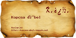 Kopcsa Ábel névjegykártya